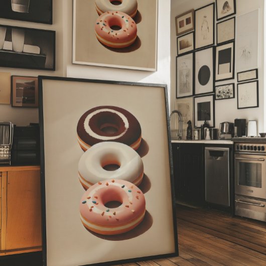 Minimalist Donut Aesthetic Wall Art Poster ポスター