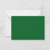 Minimalist Double Curve Forest Green Border Name ノートカード (裏面)