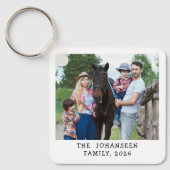 Minimalist Double Sided Family Photos Keepsake キーホルダー (正面)