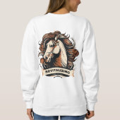 minimalist drawing of a horse スウェットシャツ (裏面)