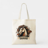 minimalist drawing of a horse トートバッグ (裏面)