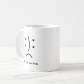 Minimalist Dual Emotion Face Mug コーヒーマグカップ (正面左)