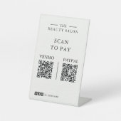 Minimalist Dual QR Code Serif Editorial · マツエク 台座サイン (正面)