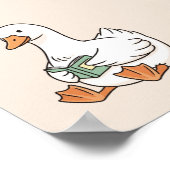 Minimalist Duck Art Print, Cute Duck Wall Decor ポスター (角)