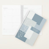 Minimalist Dusty Blue Abstract Botanical Planner プランナー手帳 (ディスプレー)