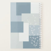 Minimalist Dusty Blue Abstract Botanical Planner プランナー手帳 (裏面)