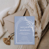 Minimalist Dusty Blue Arch Botanical Wedding