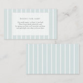 Minimalist Dusty Blue Books for Baby エンクロージャーカード (正面/裏面)