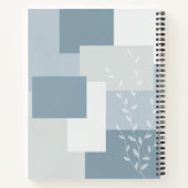 Minimalist Dusty Blue Botanical Journal Notebook ノートブック (裏面)