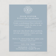 Minimalist Dusty Blue Business Logo Promotional