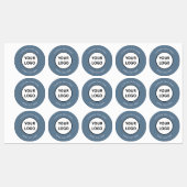 Minimalist Dusty Blue Custom Business Logo Labels ラベル (シート)