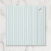  Minimalist Dusty Blue Elephant Baby Shower フェイバータグ (裏面)