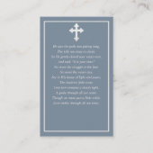 Minimalist Dusty Blue Funeral Prayer Card Photo 名刺 (裏面)