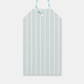 Minimalist Dusty Blue Oh Baby Elephant Baby Shower ギフトタグ (裏面)