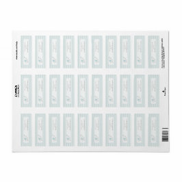 Minimalist Dusty Blue Oh Baby Elephant Baby Shower ラベル