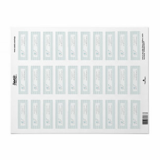 Minimalist Dusty Blue Oh Baby Elephant Baby Shower ラベル