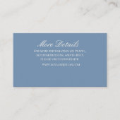 Minimalist Dusty Blue Wedding エンクロージャーカード (正面)