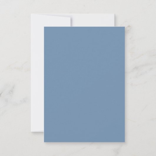 Minimalist Dusty Blue Wedding RSVP Card (裏面)