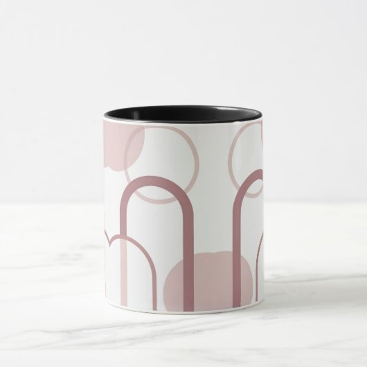 Minimalist Dusty Pink Abstract Arch Mug マグカップ (中央)