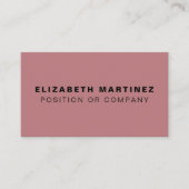 Minimalist Dusty Pink Modern Professional Custom 名刺 (正面)