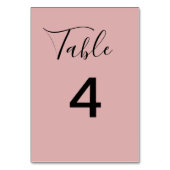 Minimalist Dusty Pink Wedding テーブルナンバー (裏面)