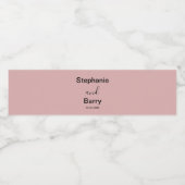 Minimalist Dusty Pink Wedding ペットボトルラベル (シングルラベル)