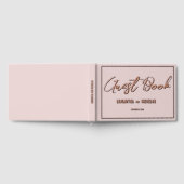 Minimalist Dusty Pink Wedding Program ゲストブック (全面)