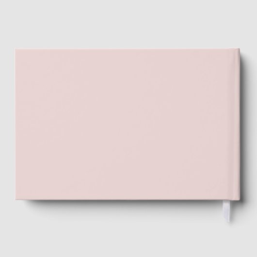 Minimalist Dusty Pink Wedding Program ゲストブック (裏面)