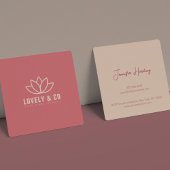 Minimalist Dusty Rose Cream Beauty スクエア名刺