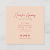 Minimalist Dusty Rose Cream Beauty スクエア名刺 (正面)