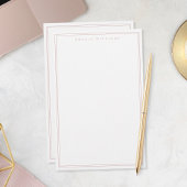 Minimalist Dusty Rose Monogram Two Border 便箋