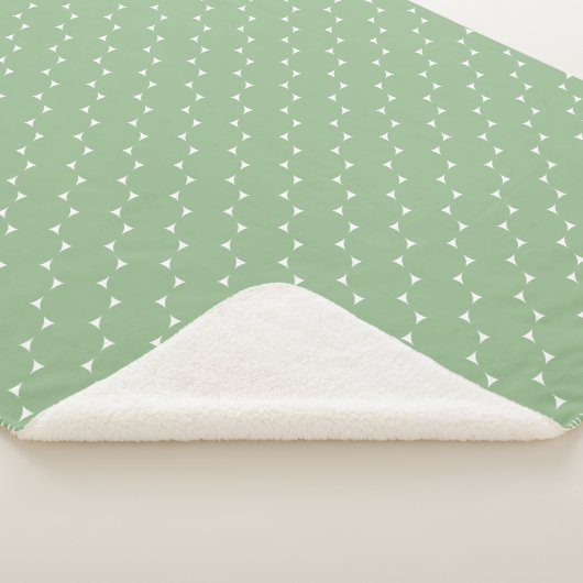 Minimalist Dusty Sage Tiny Triangles シェルパブランケット (3/4)