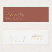 Minimalist Earring Jewelry Display Card (正面&裏面)