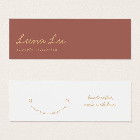 Minimalist Earring Jewelry Display Card (正面&裏面)