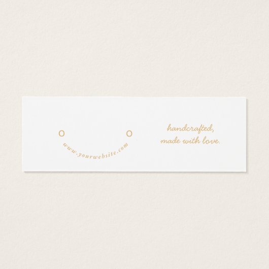 Minimalist Earring Jewelry Display Card (裏面)