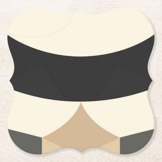 Minimalist Earth Geometry Journal –custom bracket  ペーパーコースター (正面)