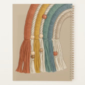 Minimalist Earth Tone Boho Macramé Rainbow プランナー手帳 (裏面)