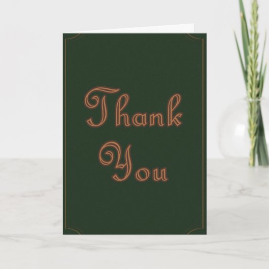 Minimalist Earth Tone Thank You Card サンキューカード (正面)