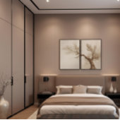 Minimalist Earth Tone Watercolor Tree