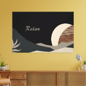 Minimalist Earth Tones Abstract Boho  キャンバスプリント (インサイチュ (リビング))