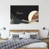 Minimalist Earth Tones Abstract Boho  キャンバスプリント (インサイチュ (寝室))