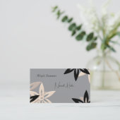 Minimalist Earthy Floral Meditation Business Card 名刺 (スタンド正面)
