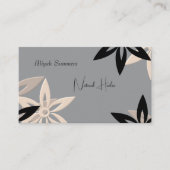 Minimalist Earthy Floral Meditation Business Card 名刺 (正面)