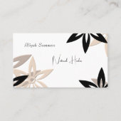 Minimalist Earthy Floral Meditation Business Card 名刺 (正面)