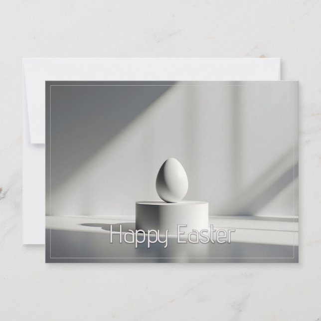 Minimalist Easter Egg on Modern Pedestal (正面)