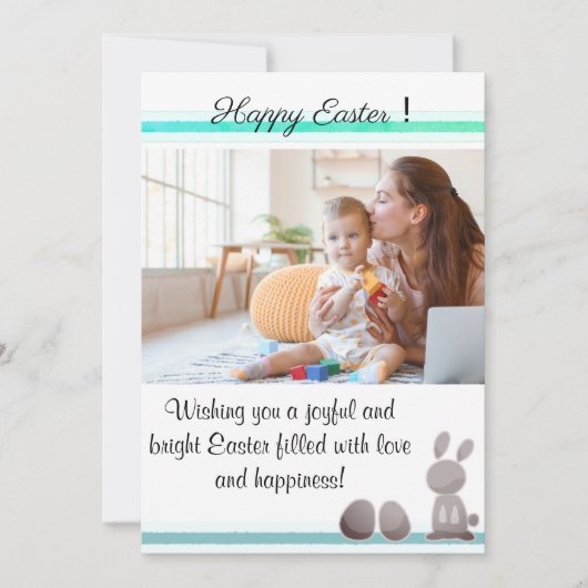 Minimalist Easter Wishes シーズンカード (正面)