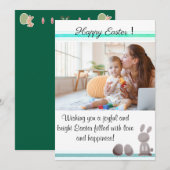 Minimalist Easter Wishes シーズンカード (正面/裏面)