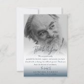 Minimalist Editable Color Photo Funeral Sympathy  サンキューカード (正面)