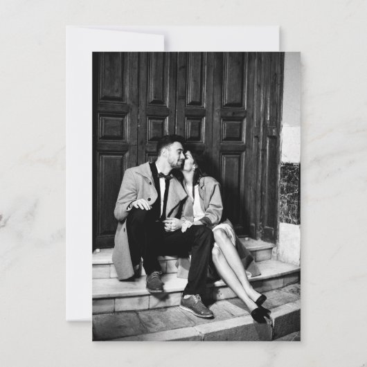 Minimalist Editorial Photo Wedding 招待状 (裏面)