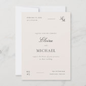 Minimalist Editorial Photo Wedding 招待状 (正面)